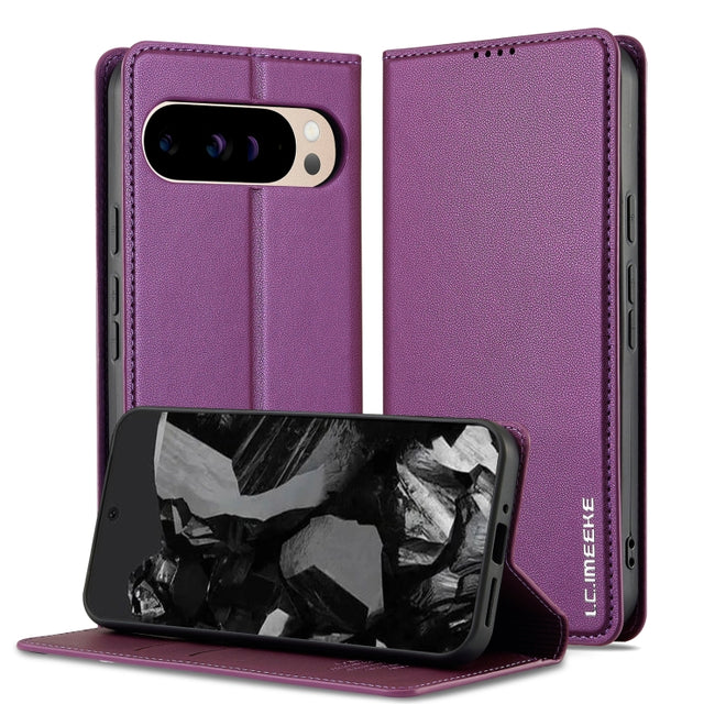 For Google Pixel 9 Pro / 9 LC.IMEEKE L1 Series Frosted Fine Texture PU Phone Case(Purple)