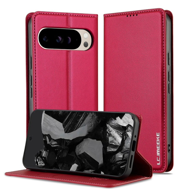 For Google Pixel 9 Pro / 9 LC.IMEEKE L1 Series Frosted Fine Texture PU Phone Case(Red)