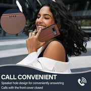 For Google Pixel 8A LC.IMEEKE L1 Series Frosted Fine Texture PU Phone Case(Brown)