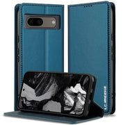 For Google Pixel 8A LC.IMEEKE L1 Series Frosted Fine Texture PU Phone Case(Blue)