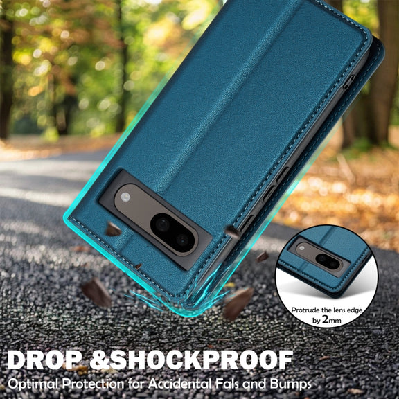 For Google Pixel 8A LC.IMEEKE L1 Series Frosted Fine Texture PU Phone Case(Blue)