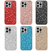 For iPhone 16 Pro Max Glitter Powder Shockproof TPU Phone Case(Silver)