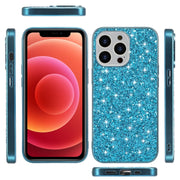 For iPhone 16 Pro Max Glitter Powder Shockproof TPU Phone Case(Silver)