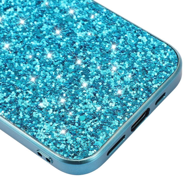 For iPhone 16 Pro Max Glitter Powder Shockproof TPU Phone Case(Silver)