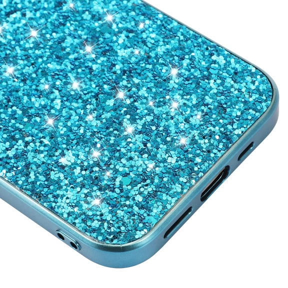 For iPhone 16 Pro Glitter Powder Shockproof TPU Phone Case(Black)