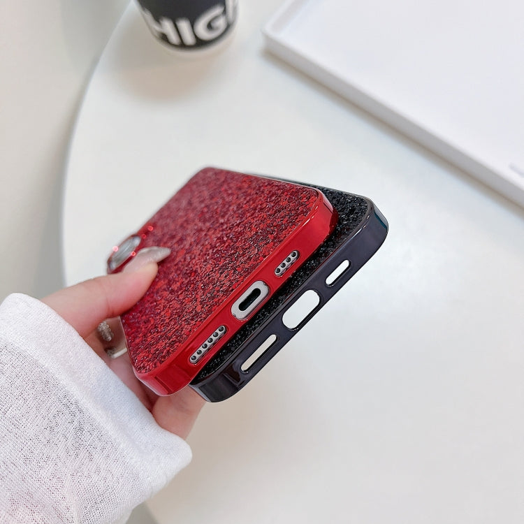 For iPhone 16 Plus Glitter Powder Shockproof TPU Phone Case(Silver)