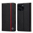 For iPhone 16 Pro LC.IMEEKE Carbon Fiber Leather Phone Case(Vertical Black) - iPhone 16 Pro Cases by LC.IMEEKE | Online Shopping South Africa | PMC TechLife | Buy Now Pay Later Mobicred