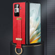For Honor Magic Vs3 SULADA PC + Leather Texture Skin Feel Shockproof Phone Case(Red) - Honor Cases by SULADA | Online Shopping South Africa | PMC TechLife | Buy Now Pay Later Mobicred