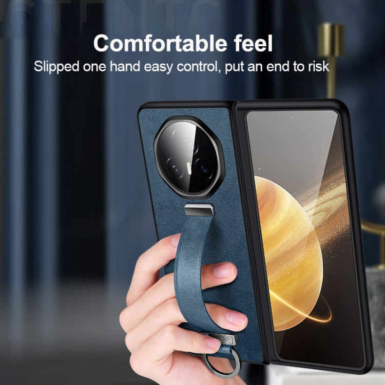 For Honor Magic Vs3 SULADA PC + Leather Texture Skin Feel Shockproof Phone Case(Orange)