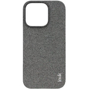 For iPhone 16 Pro Max imak Ruiyi Series Cloth Texture PU + PC Phone Case(Dark Grey)