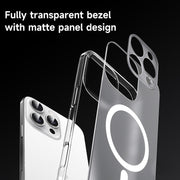 For iPhone 16 Plus SULADA Crystal Sand Series Electroplating Frosted MagSafe Magnetic Phone Case(Transparent)