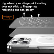 For iPhone 16 Pro SULADA Crystal Sand Series Electroplating Frosted MagSafe Magnetic Phone Case(Transparent)
