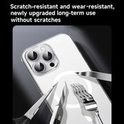 For iPhone 16 Plus SULADA Crystal Sand Series Electroplating Frosted MagSafe Magnetic Phone Case(Transparent)