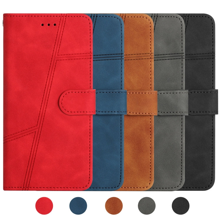 For iPhone 16 Skin-feel Stitching Leather Phone Case(Red)