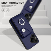 For Huawei Pura 70 Pro / 70 Pro+ Organ Card Bag Ring Holder Phone Case(Blue)