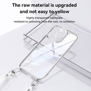 For iPhone 16 Pro Max SULADA  Electroplated Clear TPU Soft Frame Phone Case with Wrist Strap(Black)