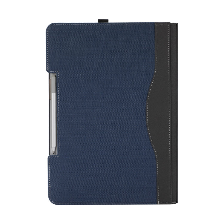 For Microsoft Surface Laptop Studio 2 Herringbone Texture Leather Laptop Protective Case(Dark Blue)