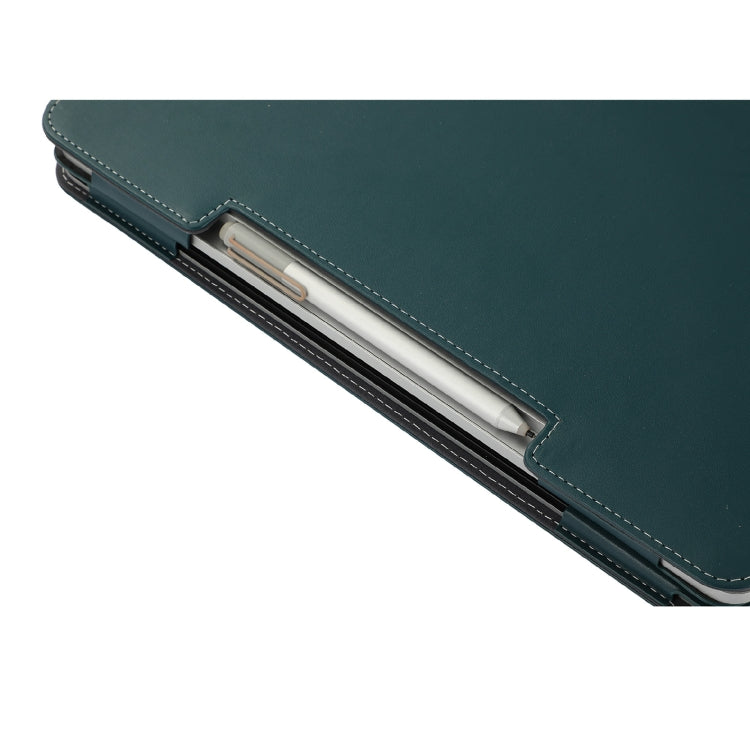 For Microsoft Surface Laptop Studio 2 Vegan Leather Laptop Protective Case(Dark Green)