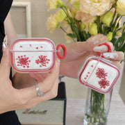 For AirPods Pro 2 Glitter Snowflake Epoxy Dried Flowers Earbuds Box TPU Case(Light Blue)