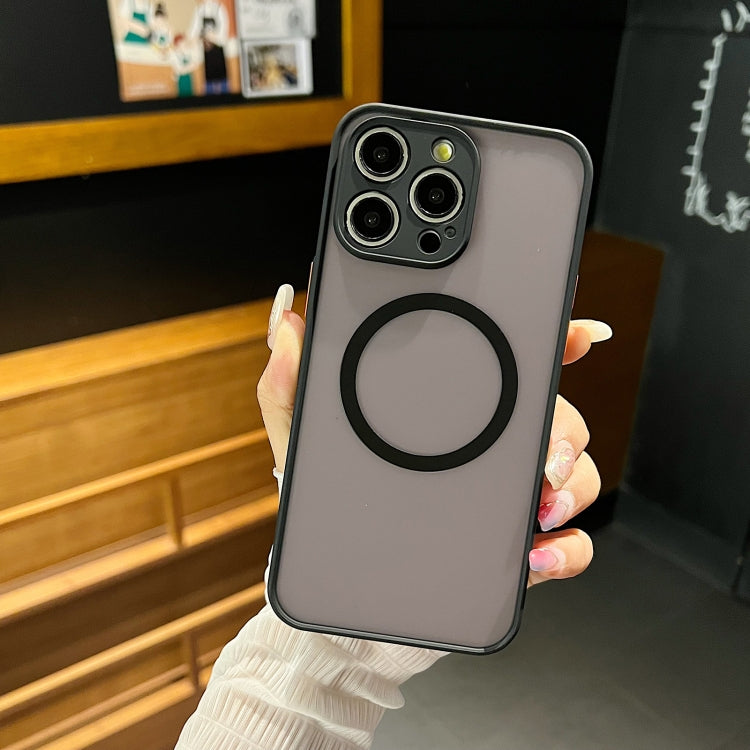 For iPhone 16 Plus Hawkeye Skin Feel MagSafe Phone Case(Black)