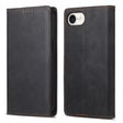 For iPhone 16e Business Solid Color Magnetic RFID Leather Phone Case(Black) - iPhone 16e Cases by PMC TechLife | Online Shopping South Africa | PMC TechLife | Buy Now Pay Later Mobicred