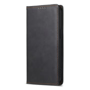 For iPhone 16e Business Solid Color Magnetic RFID Leather Phone Case(Black)