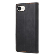For iPhone 16e Business Solid Color Magnetic RFID Leather Phone Case(Black)
