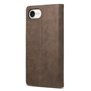 For iPhone 16e Business Solid Color Magnetic RFID Leather Phone Case(Brown)