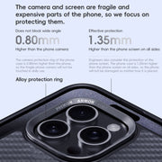 For iPhone 16 Plus Carbon Fiber Kevlar MagSafe Magnetic Phone Case(Black)