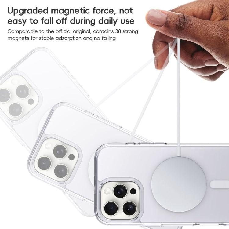 For iPhone 16 Pro Max Crystal Clear Frosted MagSafe Magnetic Phone Case(Transparent)