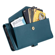 For iPhone 16e Wallet Multi-card Slot Leather Phone Case with Lanyard(Green)