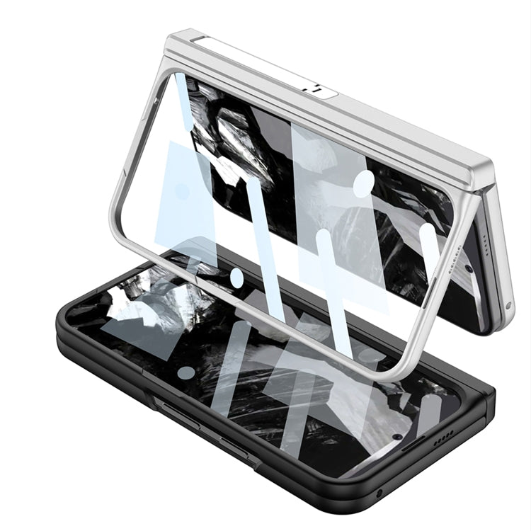 For Google Pixel 9 Pro Fold GKK Integrated Magnetic Full Coverage Flip Phone Case, Included Pen(Black)