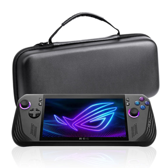 For ASUS ROG Ally X Game Console EVA Leather Pattern Handbag(Black)