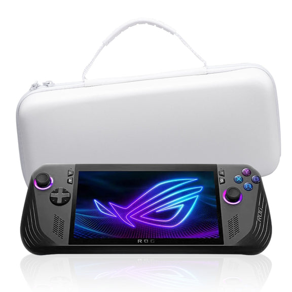 For ASUS ROG Ally X Game Console EVA Leather Pattern Handbag(White)