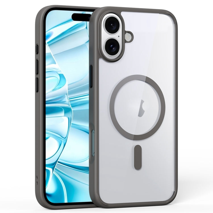 For iPhone 16 Ming Shield Series MagSafe Magnetic Phone Case(Grey)