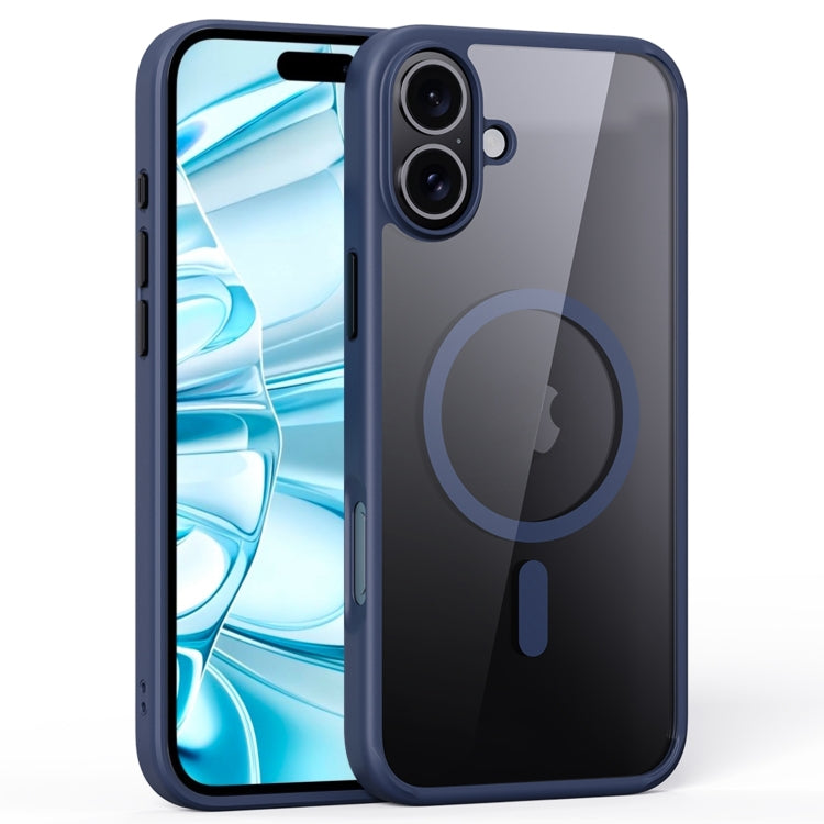 For iPhone 16 Ming Shield Series MagSafe Magnetic Phone Case(Titanium Blue)