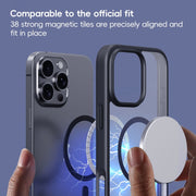 For iPhone 16 Ming Shield Series MagSafe Magnetic Phone Case(Titanium Rose Gold)
