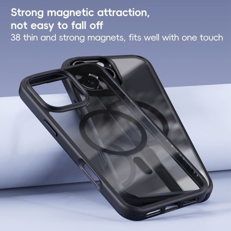 For iPhone 16 Pro Max Ming Shield Series MagSafe Magnetic Phone Case(Black)