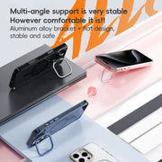 For iPhone 16 Pro Glitter Powder Lens Holder MagSafe Magnetic Phone Case(Transparent)