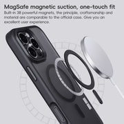 For iPhone 16 Pro Max Frosted MagSafe Magnetic Phone Case(Grey)