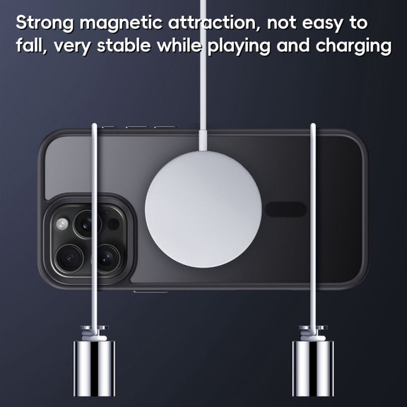For iPhone 16 Frosted MagSafe Magnetic Phone Case(Titanium Rose Gold)