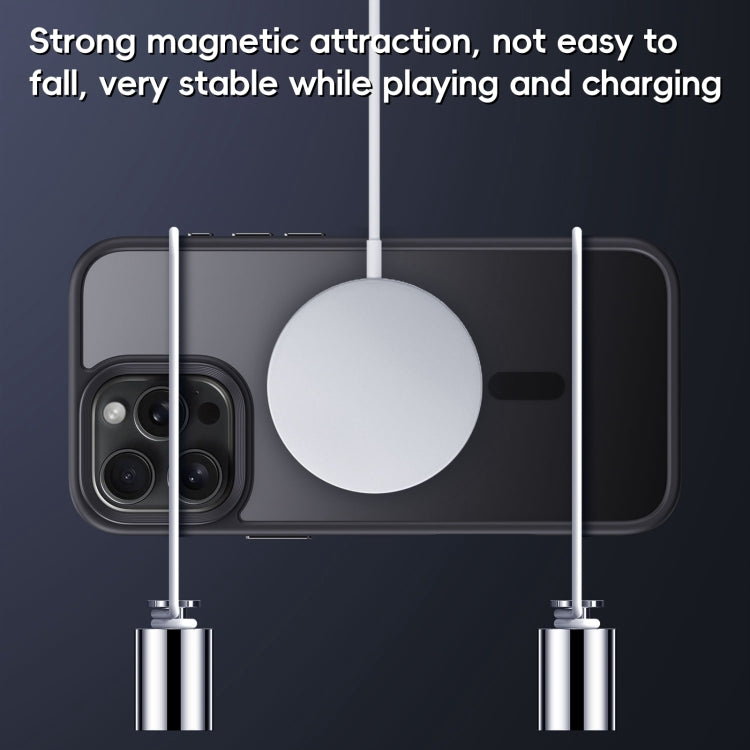 For iPhone 16 Pro Frosted MagSafe Magnetic Phone Case(White)