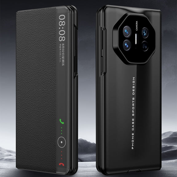 For Huawei Mate X5 GKK Blade Flip PU Phone Case(Black)