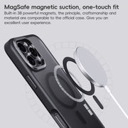 For iPhone 16 Pro Frosted MagSafe Magnetic Phone Case(Dark Green)