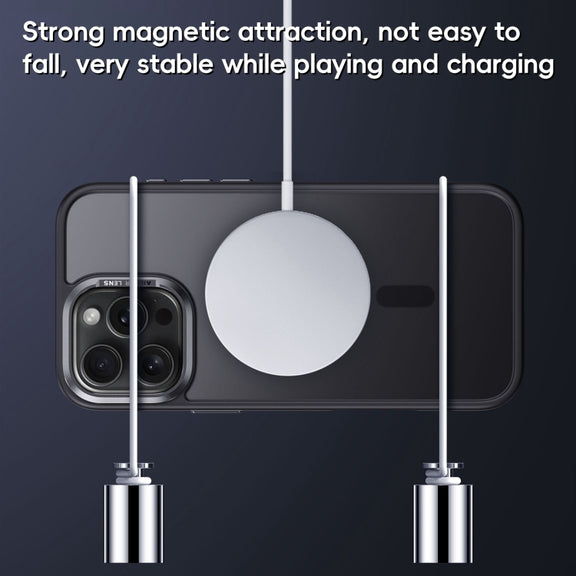 For iPhone 16 Frosted MagSafe Magnetic Phone Case(Titanium Blue)