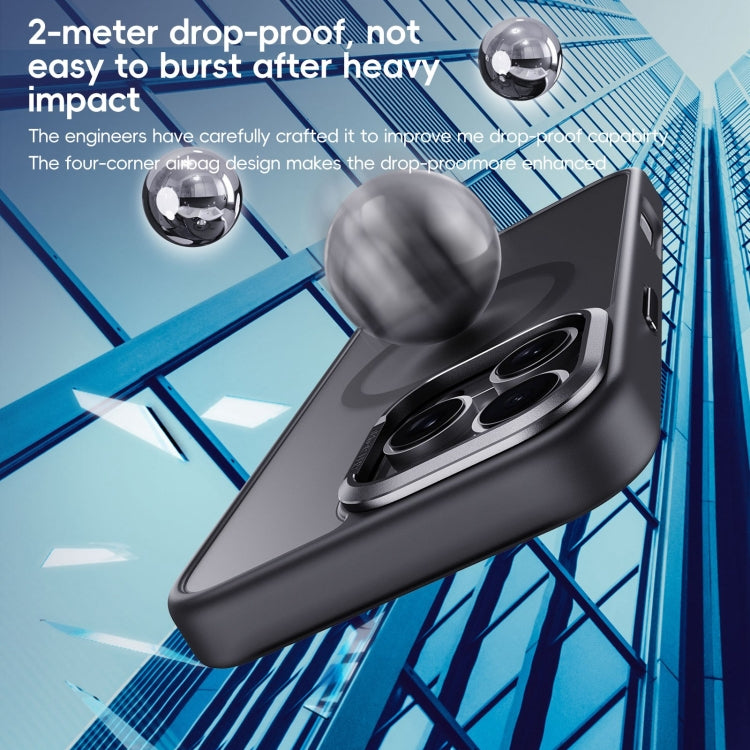 For iPhone 16 Pro Frosted MagSafe Magnetic Phone Case(Grey)