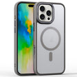 For iPhone 16 Pro Max Frosted Lens Holder MagSafe Magnetic Phone Case(Grey) - free shipping - PMC Jewellery - Order now!