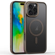For iPhone 16 Pro Frosted Lens Holder MagSafe Magnetic Phone Case(Titanium Rose Gold) - iPhone 16 Pro Cases by PMC Jewellery | Online Shopping South Africa | PMC Jewellery | Buy Now Pay Later Mobicred