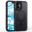 For iPhone 16 Fine Hole Frosted MagSafe Magnetic Phone Case(Black) - free shipping - PMC TechLife - Order now!