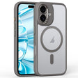 For iPhone 16 Fine Hole Frosted MagSafe Magnetic Phone Case(Grey) - iPhone 16 Cases by PMC TechLife | Online Shopping South Africa | PMC TechLife | Buy Now Pay Later Mobicred
